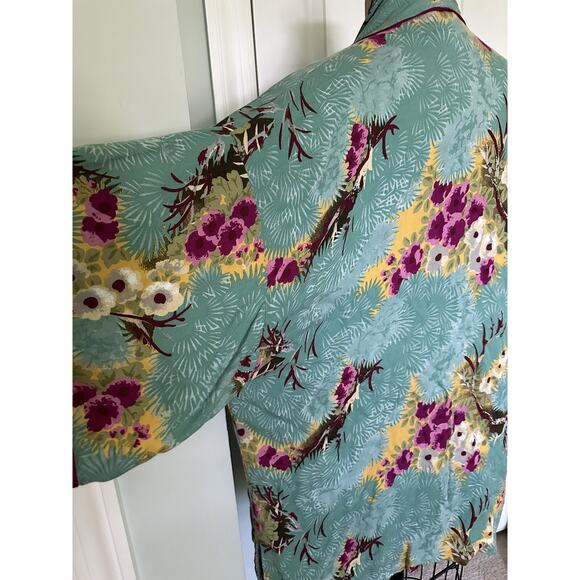 FLOREAT Loved By Anthropologie Women's Floral Rayon Kimono Jacket Size XS/S - Picture 10 of 16